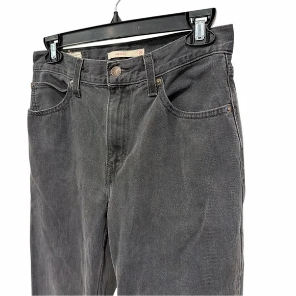 Levi’s Dad Jeans 25 Baggy Straight Leg Washed Black High Rise Utility Denim - Picture 3 of 9